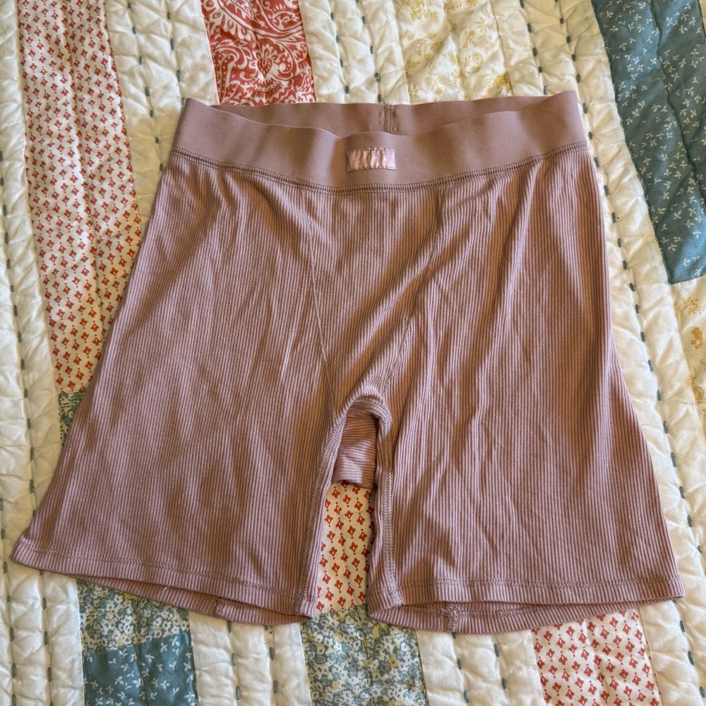 SKIMS Ribbed Mauve Panties